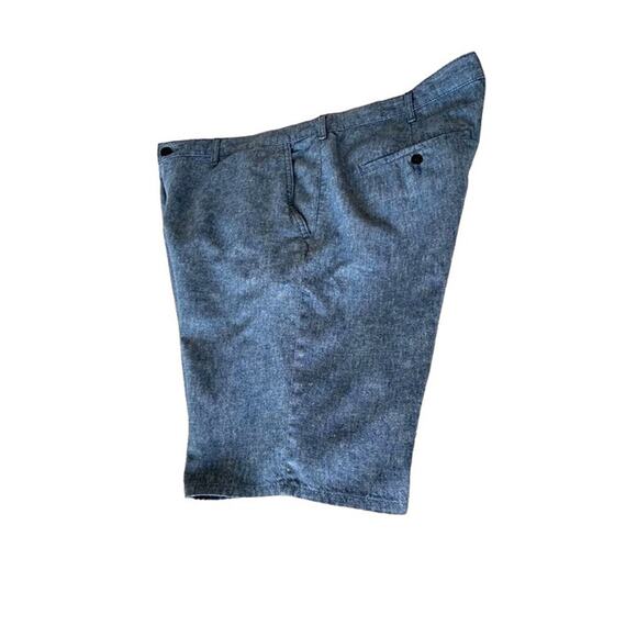 Levi's Strauss & Co Short Linen Chambray Blue‎ Flat Front Chino Men's 40 - Picture 4 of 8